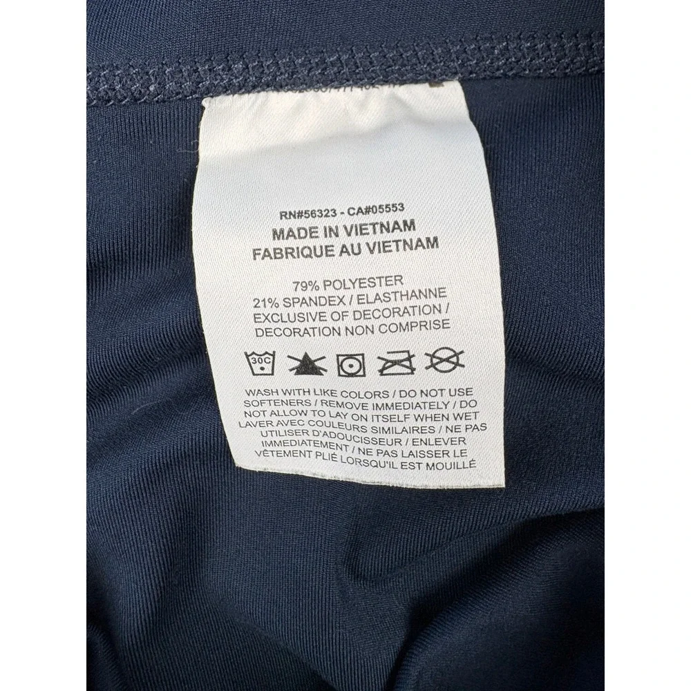 Nike Dri-FIT Womens Large Navy High Rise Leggings Hidden Pocket Athletic